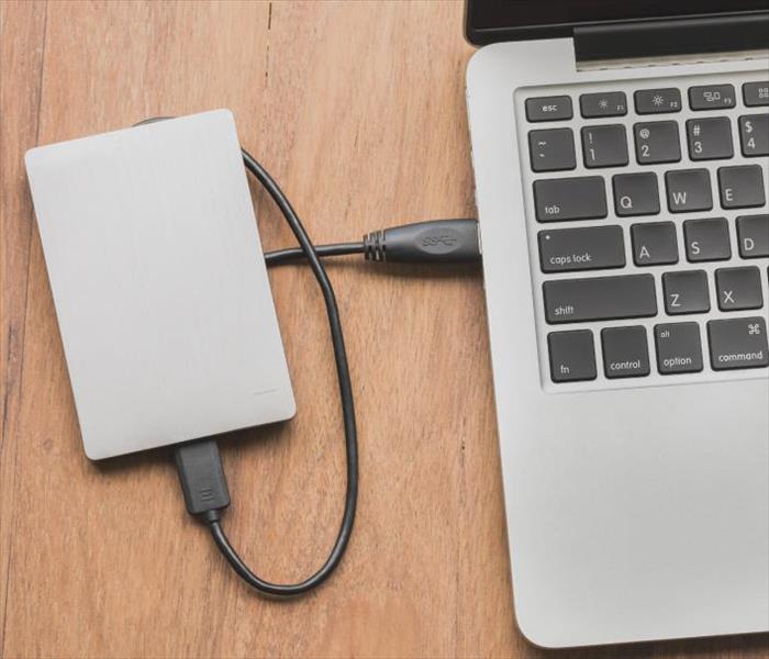 External drive connected to a computer